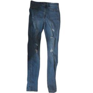 Destroyed Style Skinny Blue Jeans Size 4